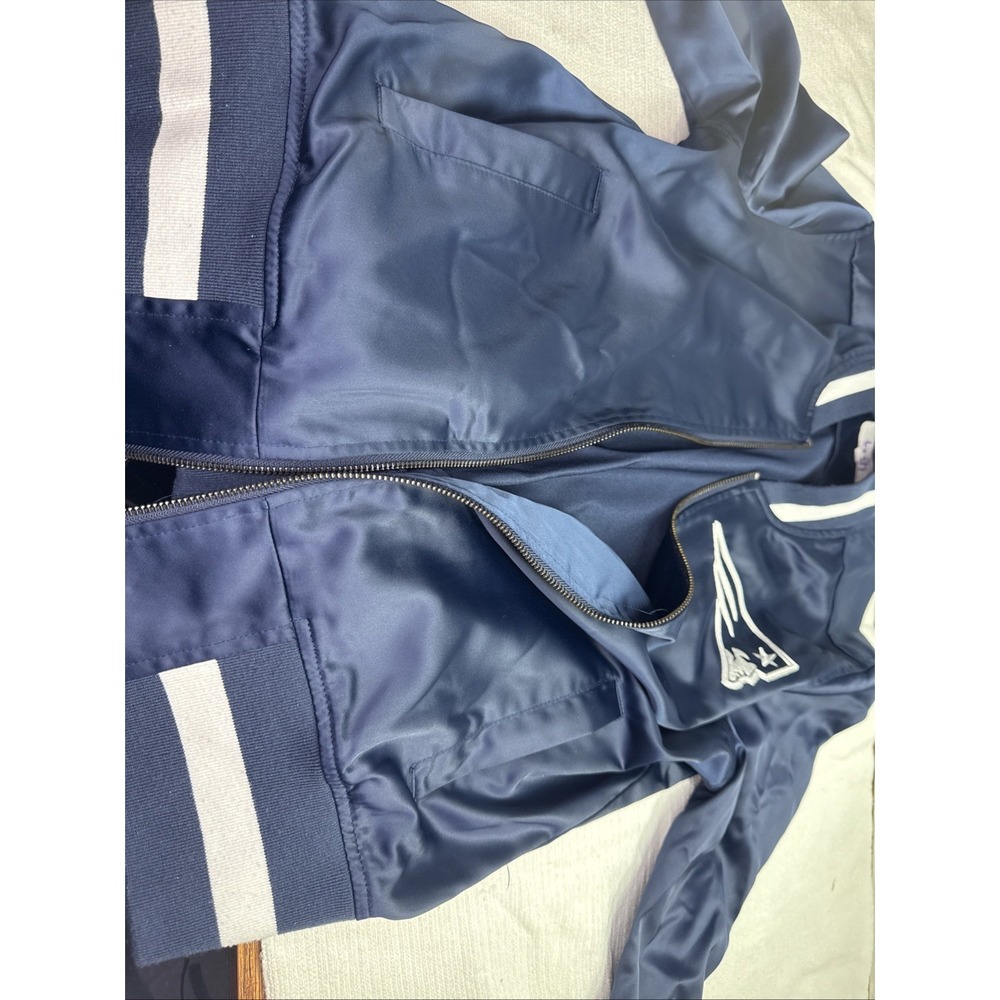 Touch By Alyssa Milano NFL New England Patriots Women's Jacket Sz S Satin Bomber - Picture 10 of 16